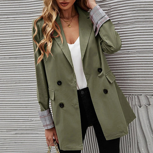 Damen Modischer Blazer mit doppelter Knopfleiste und eleganten Details R&B