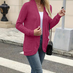 Damen Strickjacke mit offenen Front und praktischen Taschen R&B