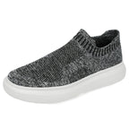 Damen Slip-On Sneakers mit atmungsaktivem Strickmaterial und rutschfester Sohle R&B