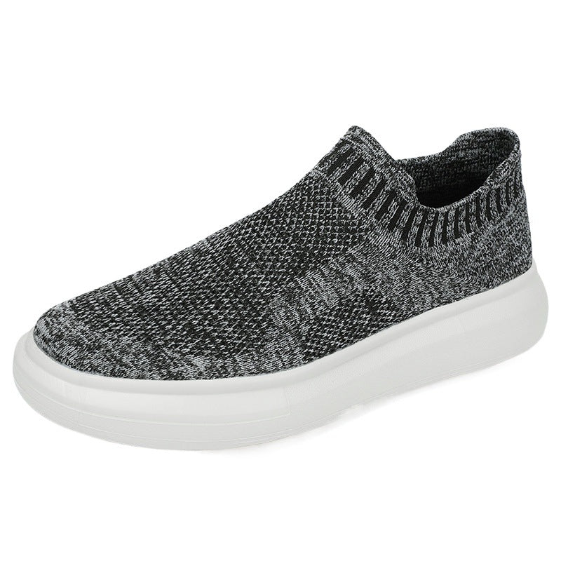 Damen Slip-On Sneakers mit atmungsaktivem Strickmaterial und rutschfester Sohle R&B