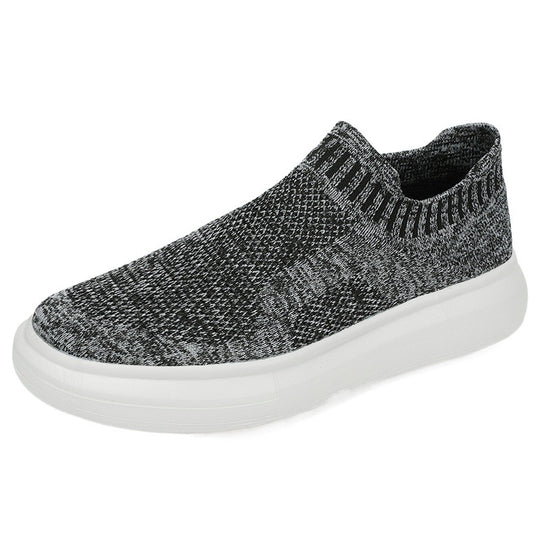 Damen Slip-On Sneakers mit atmungsaktivem Strickmaterial und rutschfester Sohle R&B