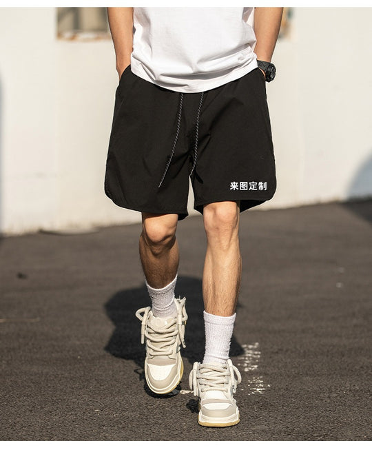 Herren sportliche Shorts mit elastischem Bund und verstellbarem Zugband R&B