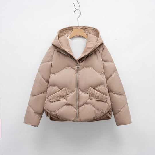 Damen Daunenjacke mit verstellbarem Kragen R&B