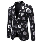 Herren Blazer mit floralem Design und elegantem Schnitt