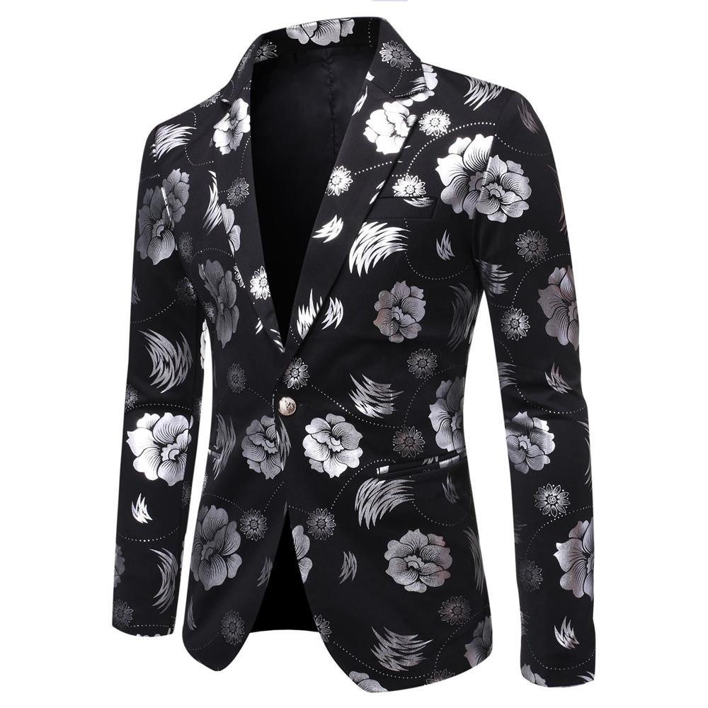 Herren Blazer mit floralem Design und elegantem Schnitt