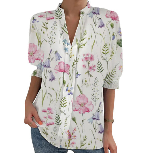 Damen Bluse mit elegantem Floral-Design R&B