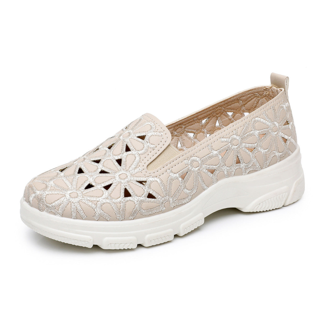 Damen Slip-On Freizeit-Schuhe mit floralem Design R&B