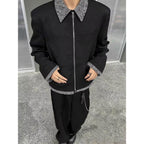 Herren moderne Übergangsjacke mit praktischen Taschen und stylishem Kragen
