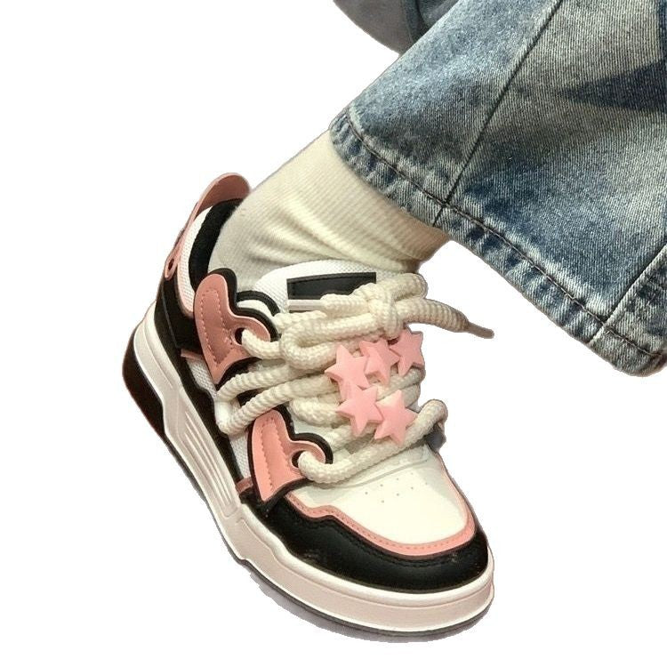 Damen Sportliche Sneaker mit verspieltem Sternenmotiv R&B