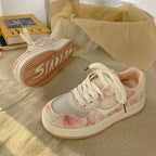 Damen Sportliche Sneakers mit floralem Muster und atmungsaktiver Struktur