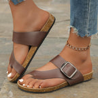 Damen Komfortable Zehentrenner-Sandalen mit verstellbarem Riemen R&B