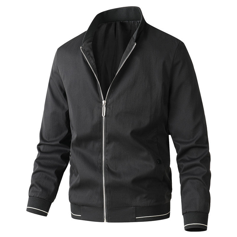 Herren modische Bomberjacke mit sportlichem Design und elastischen Bündchen R&B