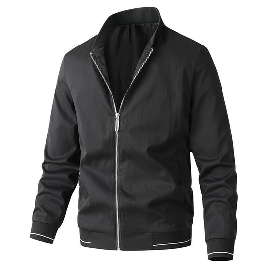 Herren modische Bomberjacke mit sportlichem Design und elastischen Bündchen R&B