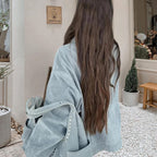 Damen Oversized Denimjacke im lässigen Stil mit praktischen Taschen R&B