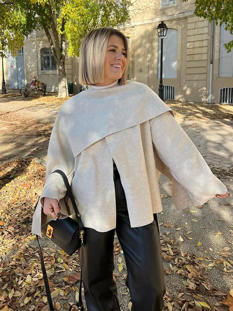 Damen Lockere Oversized-Strickjacke R&B