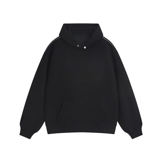 Damen Kapuzenpullover mit praktischen Druckknöpfen und Kängurutasche R&B