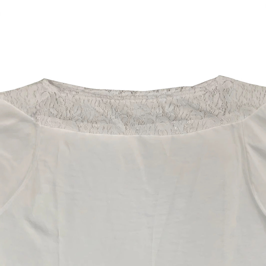 Damen luftiges Sommerkleid mit raffinierten Spitzenakzenten R&B