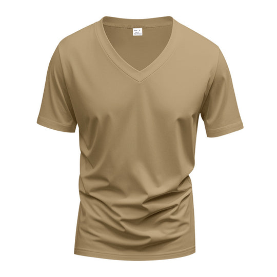 Herren nan V-Ausschnitt Funktionsshirt aus leichtem Interlock mit figurnahem Schnitt R&B