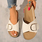 Damen modische Mules mit eleganter Schnallenverzierung und bequemer Fußbettung R&B