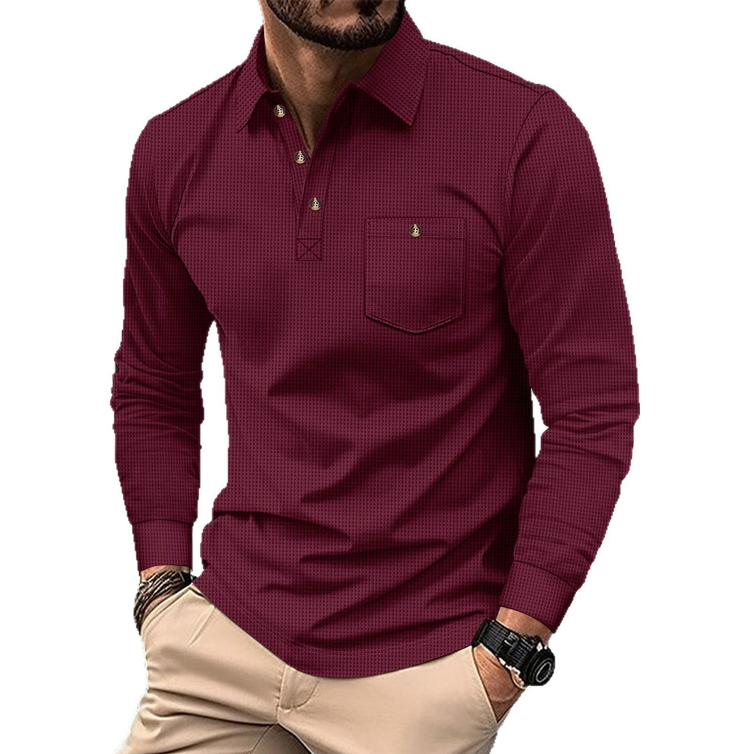 Herren Langarm Polohemd R&B