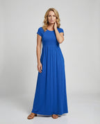 Damen Maxikleid Jersey mit Taschen