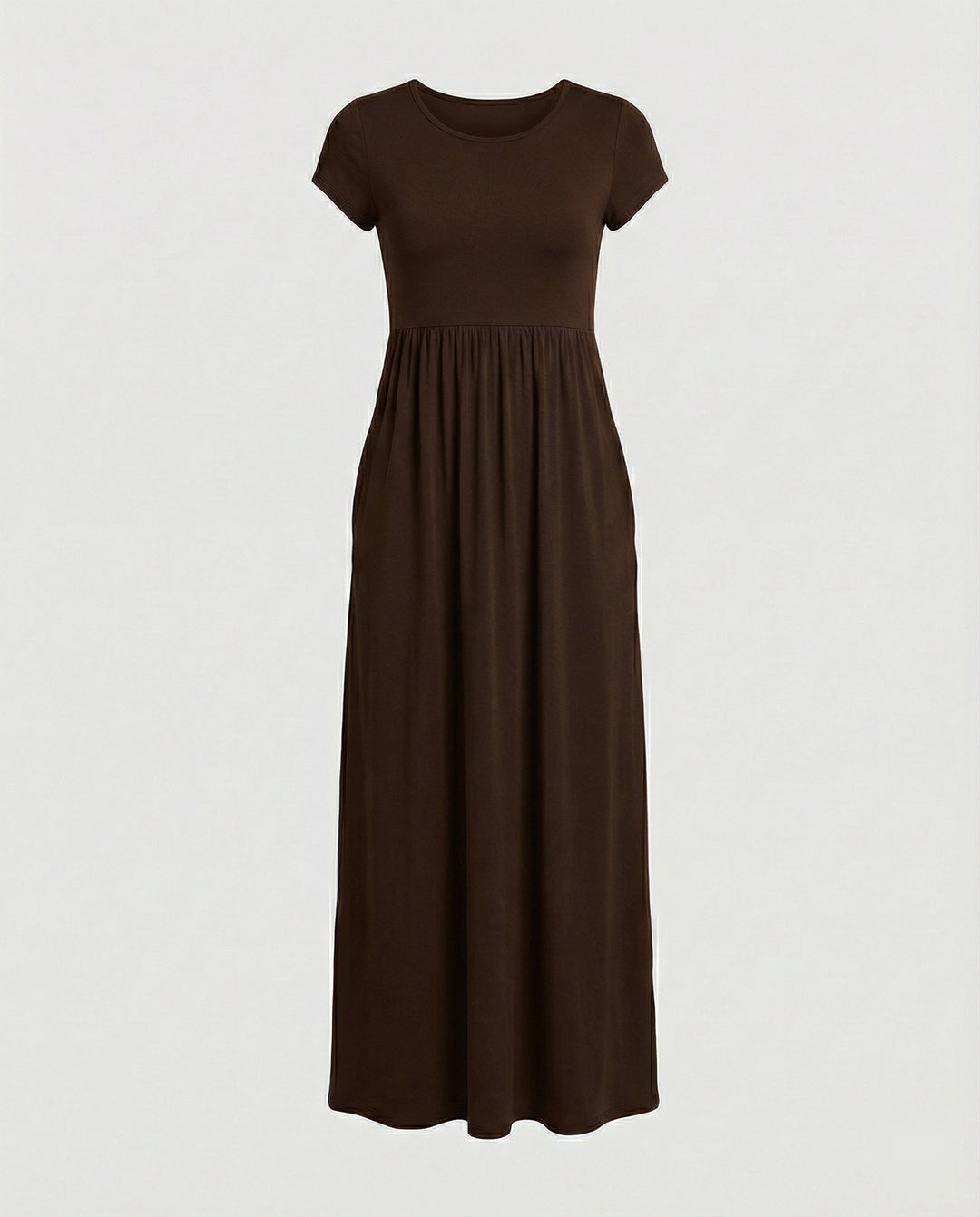 Damen Maxikleid Jersey mit Taschen