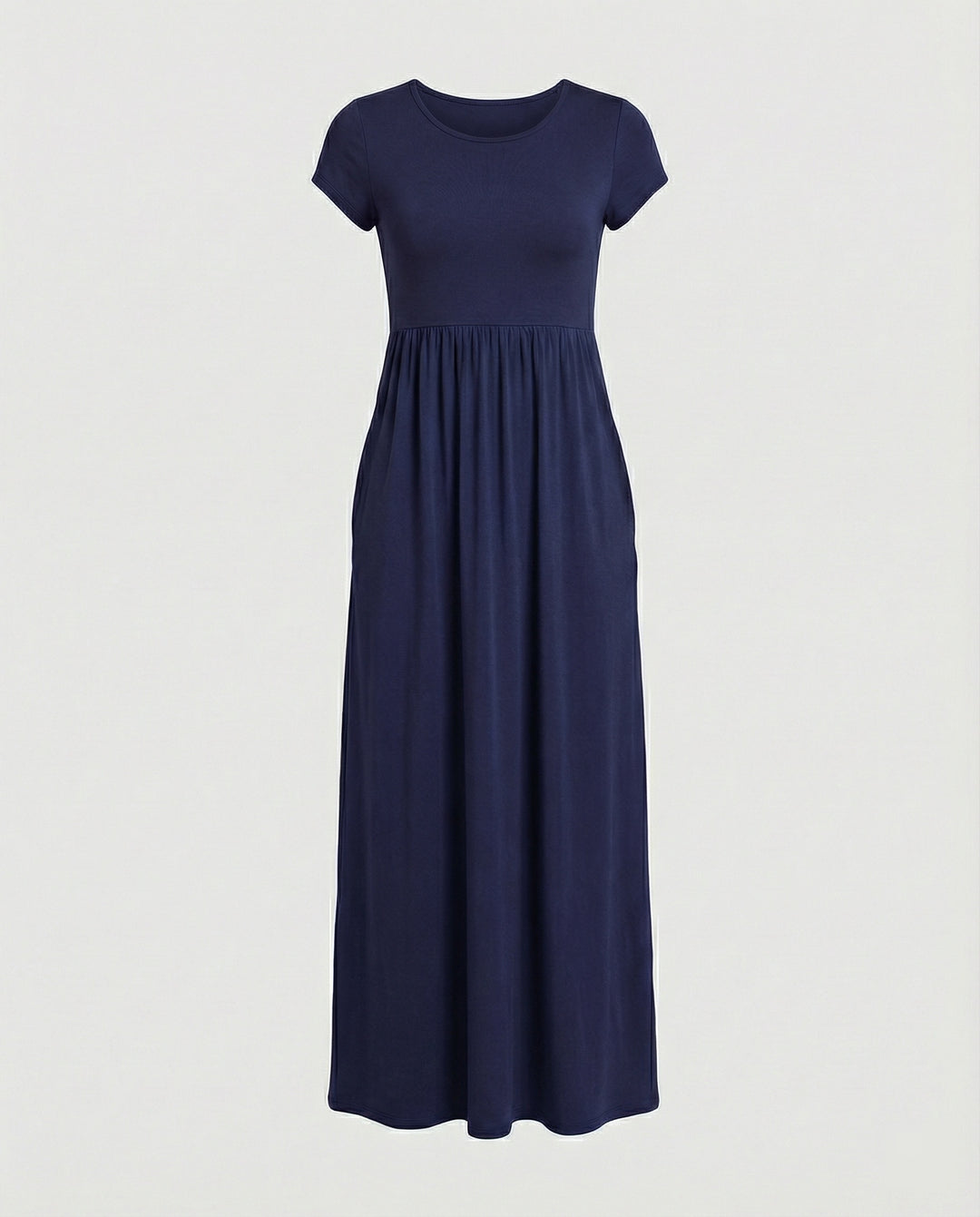 Damen Maxikleid Jersey mit Taschen