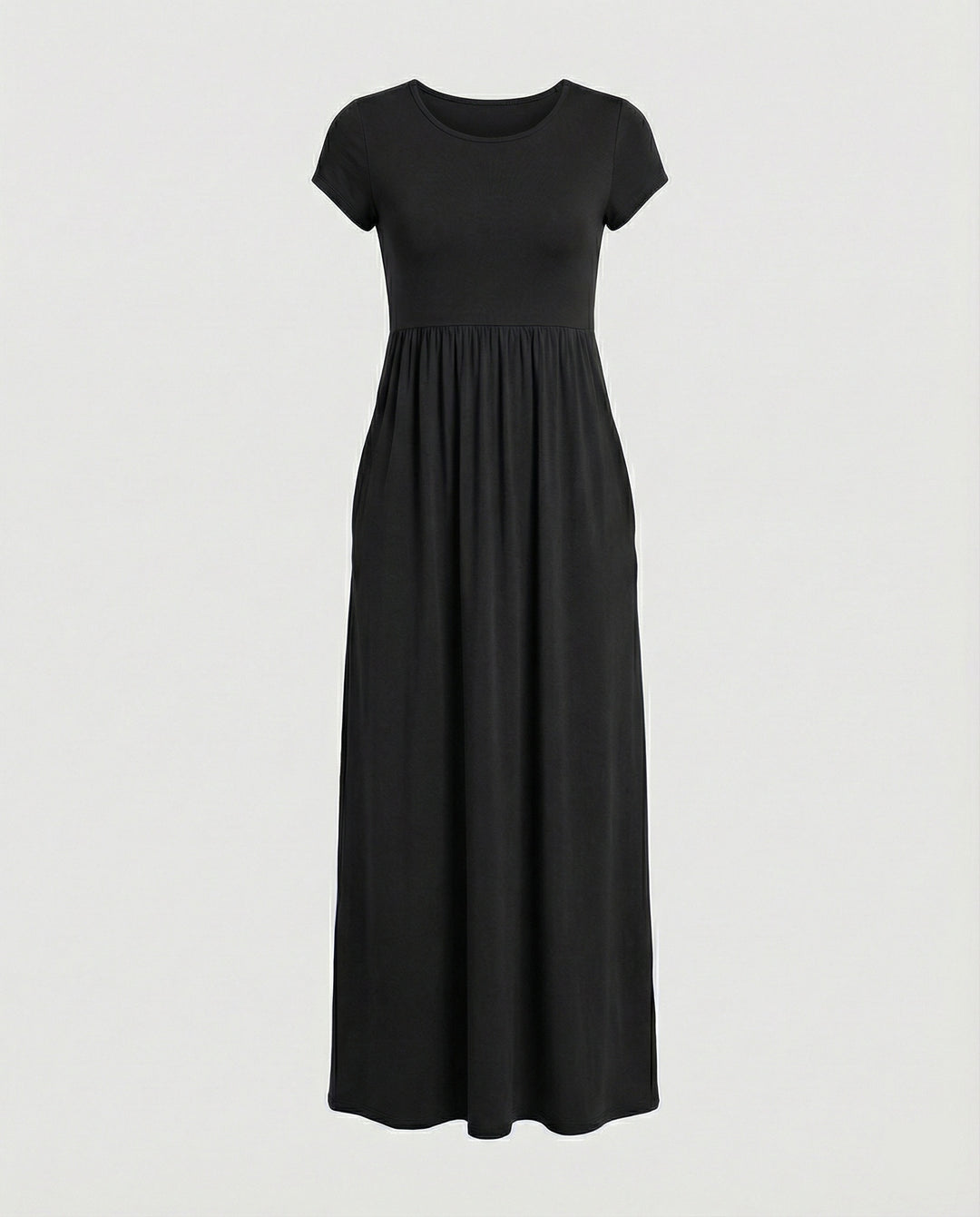 Damen Maxikleid Jersey mit Taschen