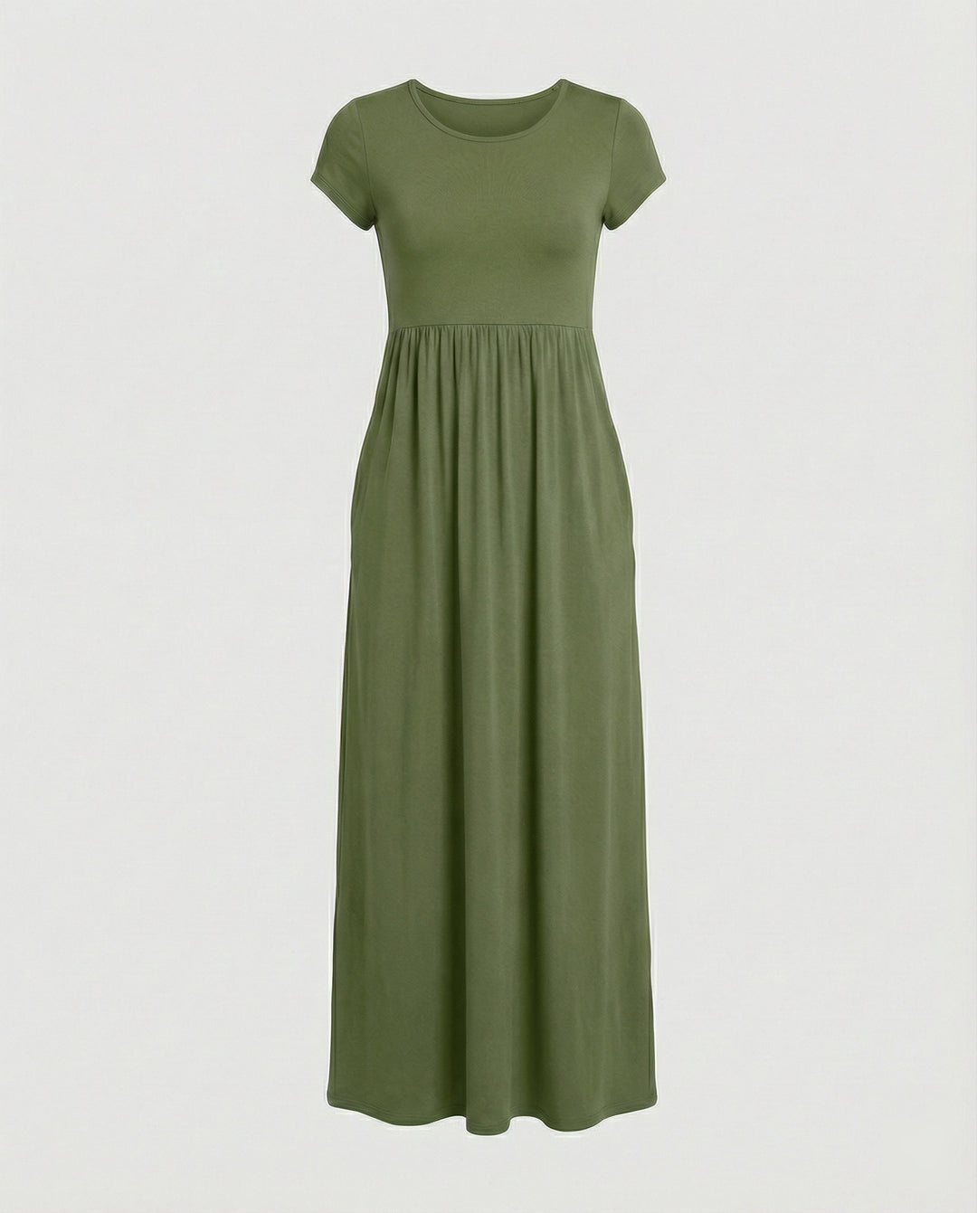 Damen Maxikleid Jersey mit Taschen