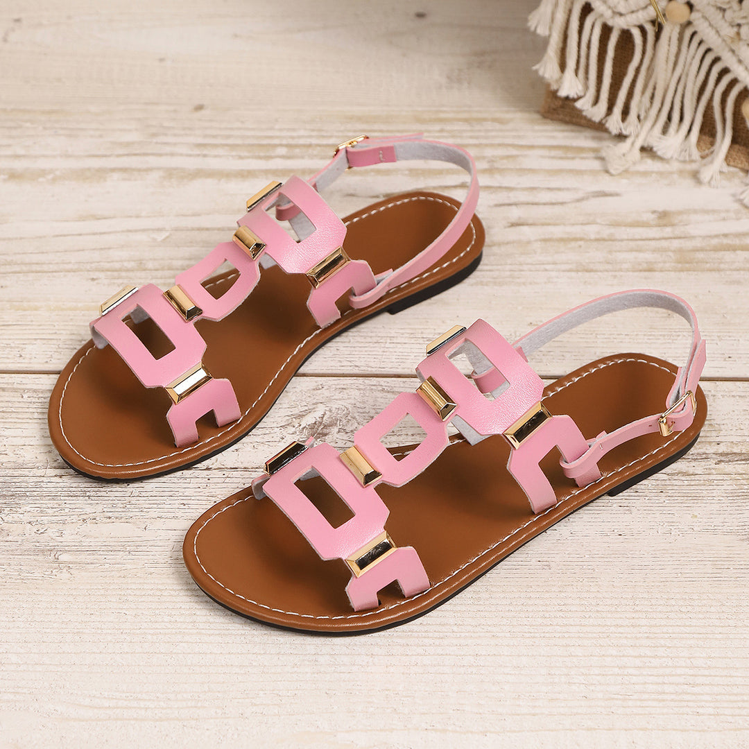Damen elegante Sandalen mit modischen Schnallen R&B