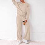 Damen Komfortabler Sweatsuit mit weitem Bein und lässigem Schnitt R&B