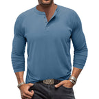 Herren Langarm-Hemd mit Knopfleiste und hautfreundlichem Baumwollstoff R&B