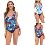Damen Tankini mit attraktiven Rüschendetails und floralem Design R&B