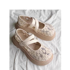 Damen modische Ballerinas mit floralem Design und dämpfender Sohle R&B
