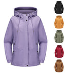Damen leichte Windjacke mit verstellbarem Bund