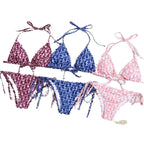 Damen Triangel-Bikini mit floralem Rüschendesign R&B
