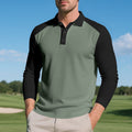 Herren nan langärmliges Raglan-Polo aus Funktionsjersey mit sportlicher Knopfleiste R&B