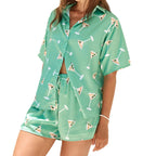 Damen Schlafanzug mit trendy Cocktail-Motiv R&B