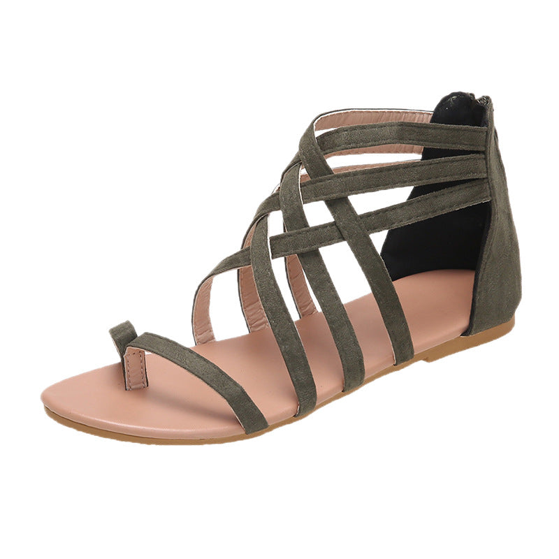 Damen Sommerliche Zehentrenner Sandalen mit floralem Design R&B