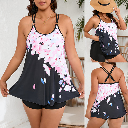 Damen Tankini-Oberteil mit floralem Design und schmeichelndem Schnitt R&B