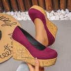 Damen Wedge-Pumps mit zeitgemäßem Kork-Design R&B