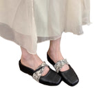 Damen Bequeme Slingback-Schuhe mit floralem Riemen R&B