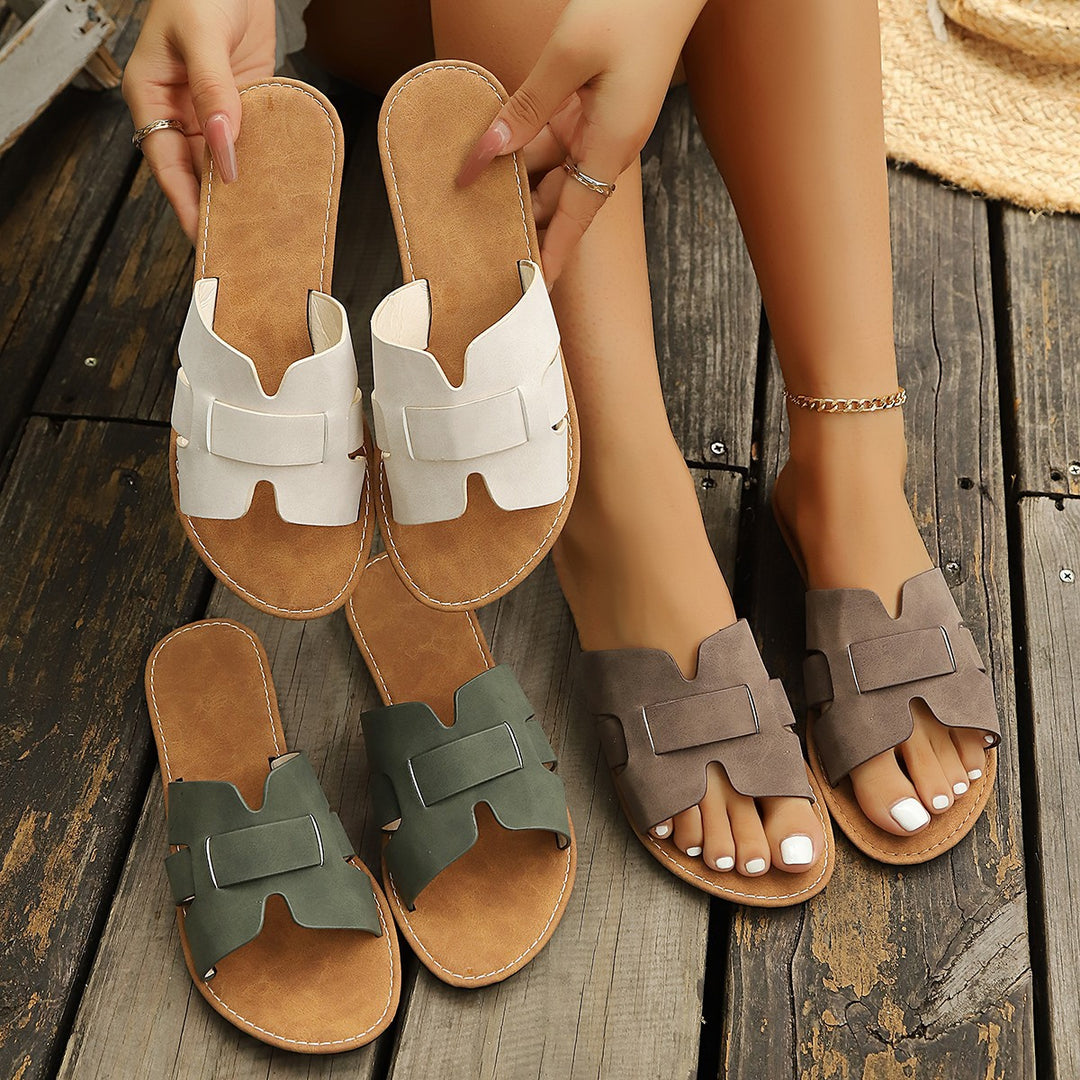 Damen elegante Freizeit-Sandalen mit modischem Riemen-Design R&B