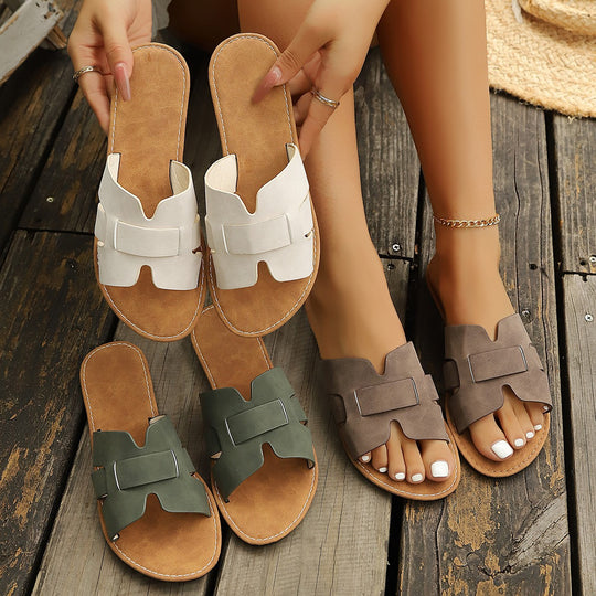 Damen elegante Freizeit-Sandalen mit modischem Riemen-Design R&B