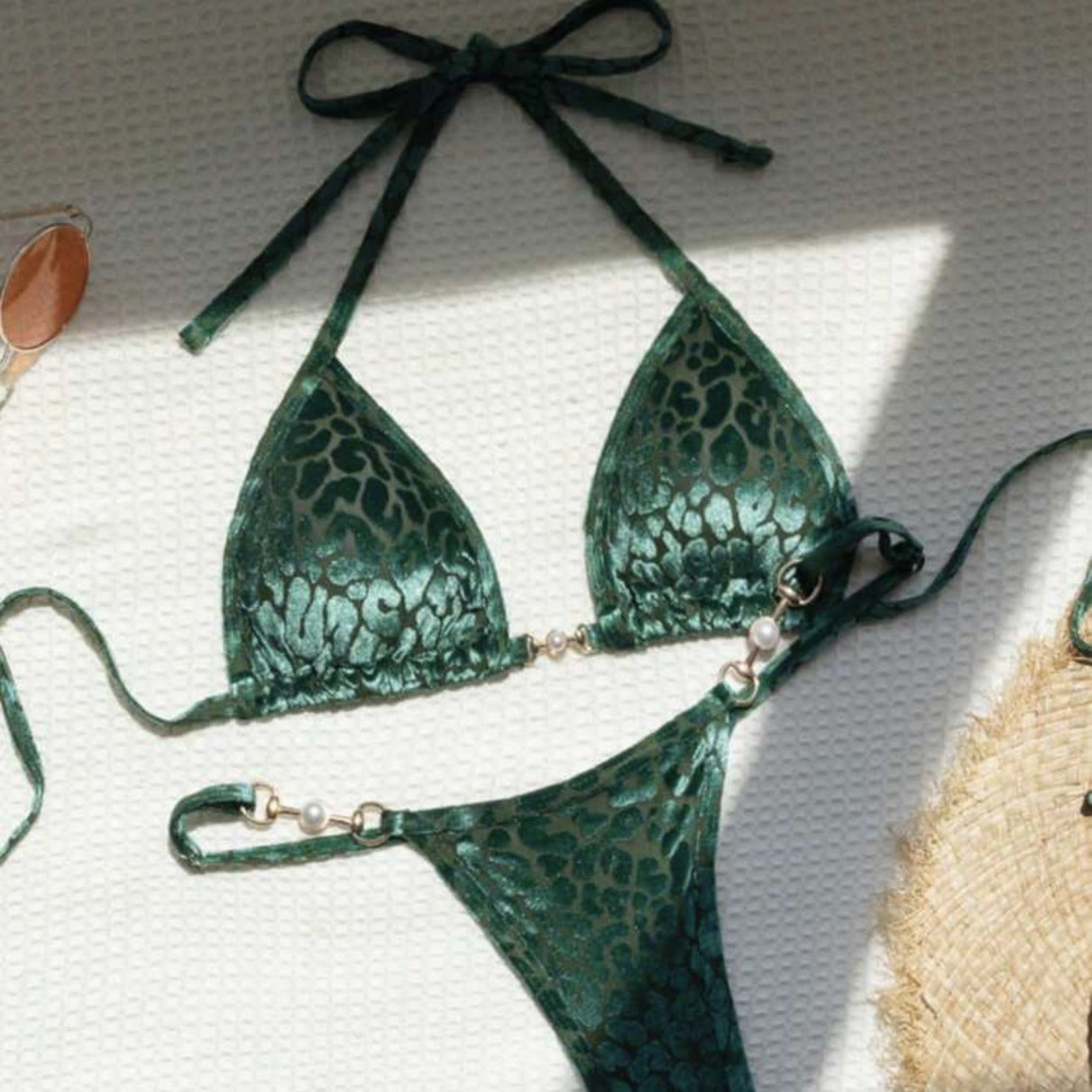 Damen Triangel-Bikini mit dekorativen Akzenten und raffiniertem Schnitt R&B