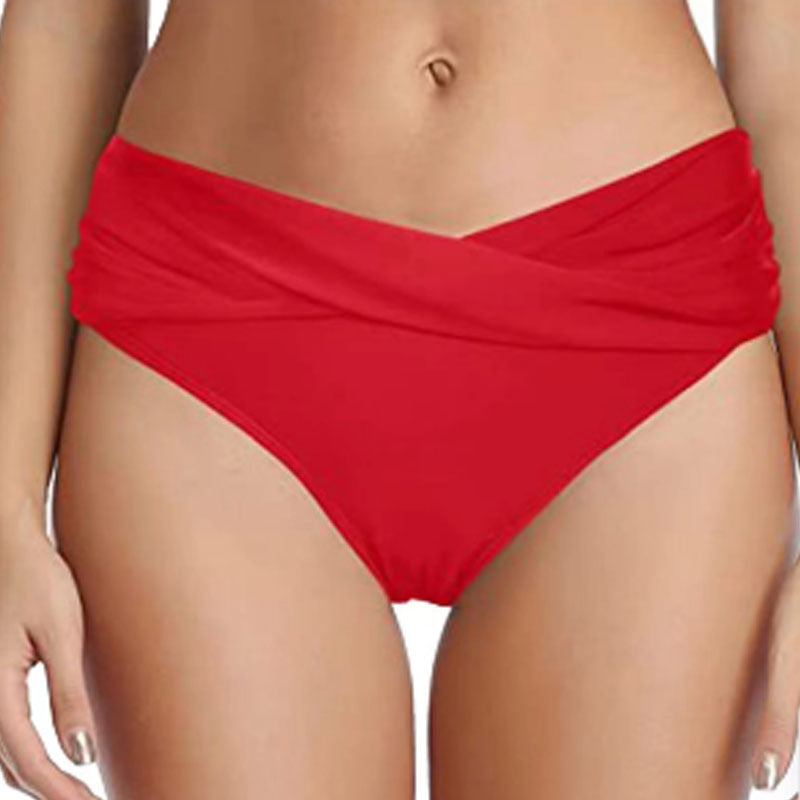 Damen Hochgeschnittenes Bikini-Höschen mit Wickel-Design R&B