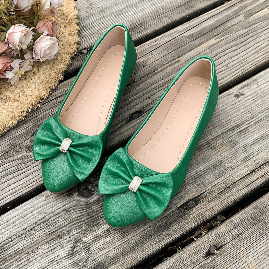 Damen Ballerinas mit großem Schmuckdetail R&B