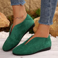 Damen elegante Slipper mit ausgefallenem V-Ausschnitt und bequemer Sohle EB