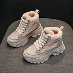 Damen Winterliche High-Top Sneaker mit kuscheligem Fleece-Futter und rutschfester Sohle R&B