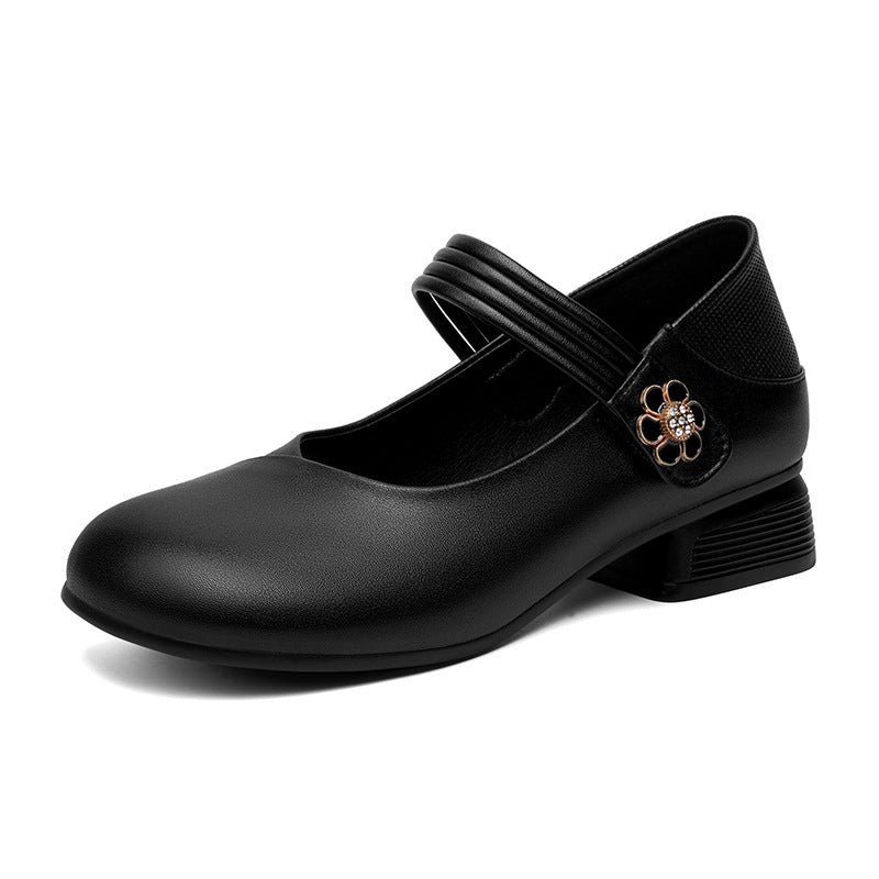 Damen Mary Jane Schuhe mit elegantem Riemen und verziertem Akzent R&B